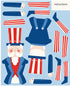 Fabric Riley Blake Firecracker Uncle Sam Panel P17206-PANEL