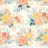 Fabric Riley Blake Floral Cream New Beginnings 108" Wide Back by the Quarter Yard WB15759-CREAM