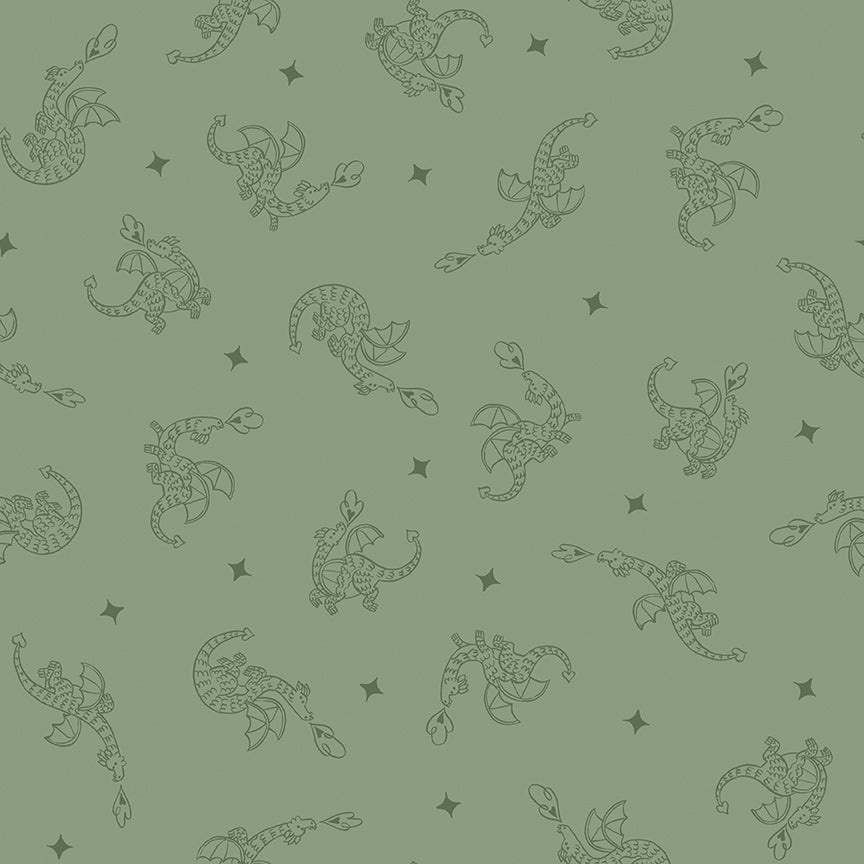 Fabric Riley Blake Forest Dragon Flight Faraway Kingdom by the Quarter Yard C17432-FOREST
