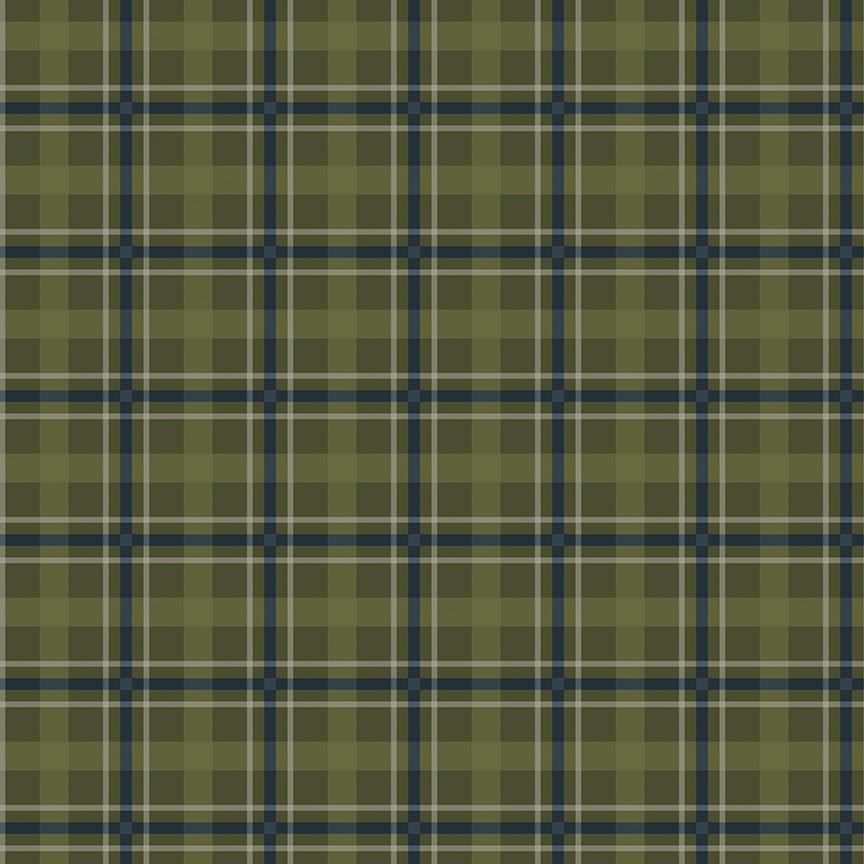 Fabric Riley Blake Forest Plaid Cretaceous Designer Flannel by the Quarter Yard F17506-FOREST