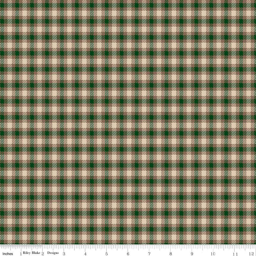 Fabric Riley Blake Forest Scout Plaid-Venture Club by the Quarter Yard C17042-FOREST
