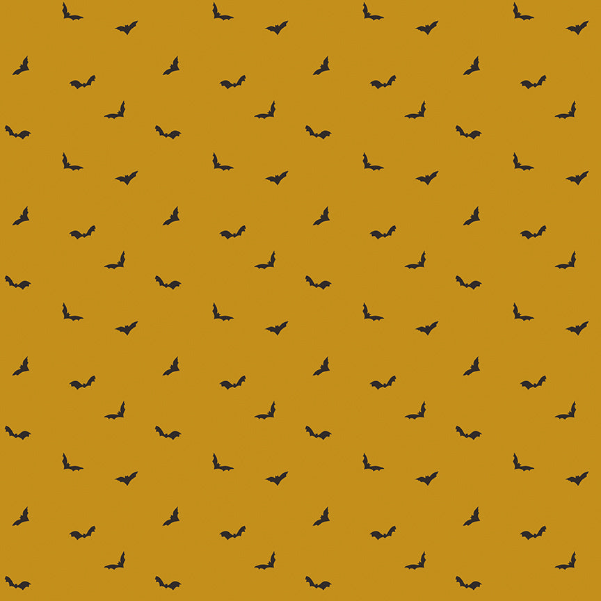 Fabric Riley Blake Gold Batwings The Apothecary by the Quarter Yard C17554-GOLD