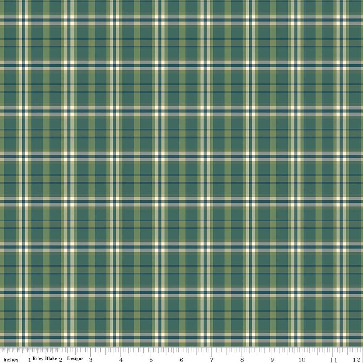 Fabric Riley Blake Grass Poppins Plaid A Spoonful of Sugar by the Quarter Yard C17087-GRASS