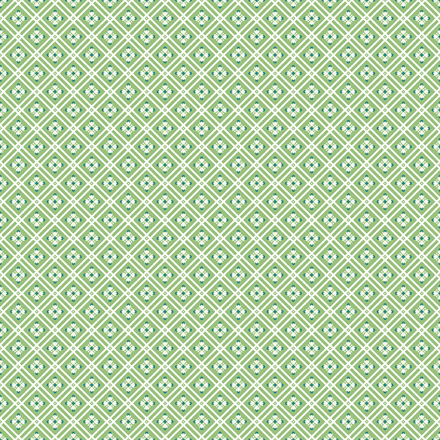Fabric Riley Blake Green Arbor Peach Cobbler by the Quarter Yard C17426-GREEN