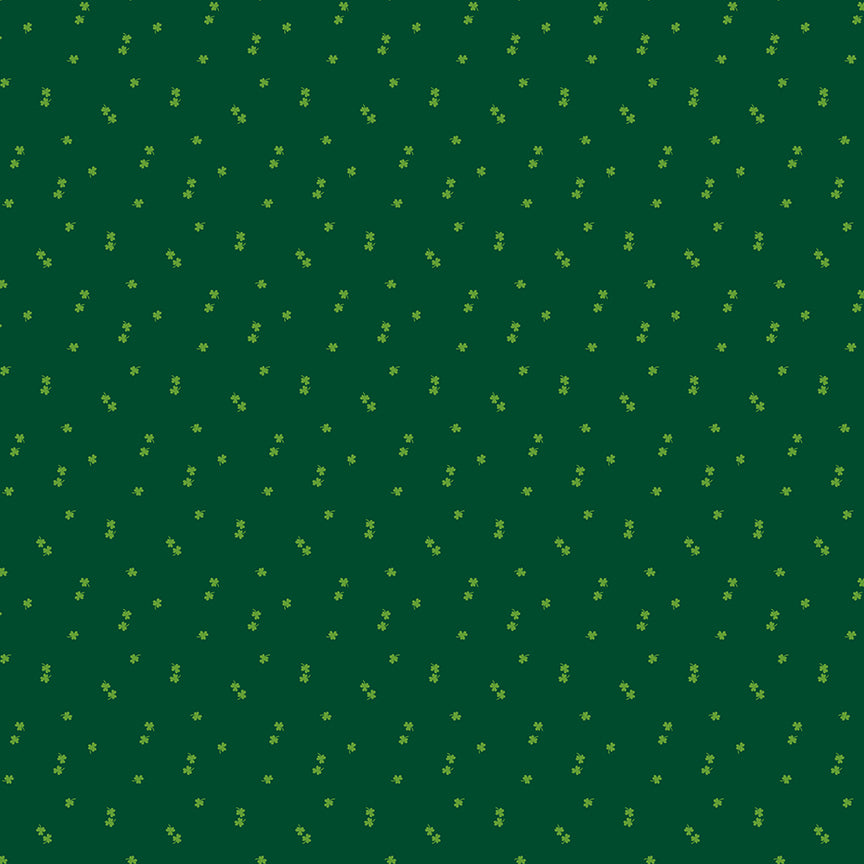 Fabric Riley Blake Green Clovers Seasonal Basics by the Quarter Yard C764-GREEN
