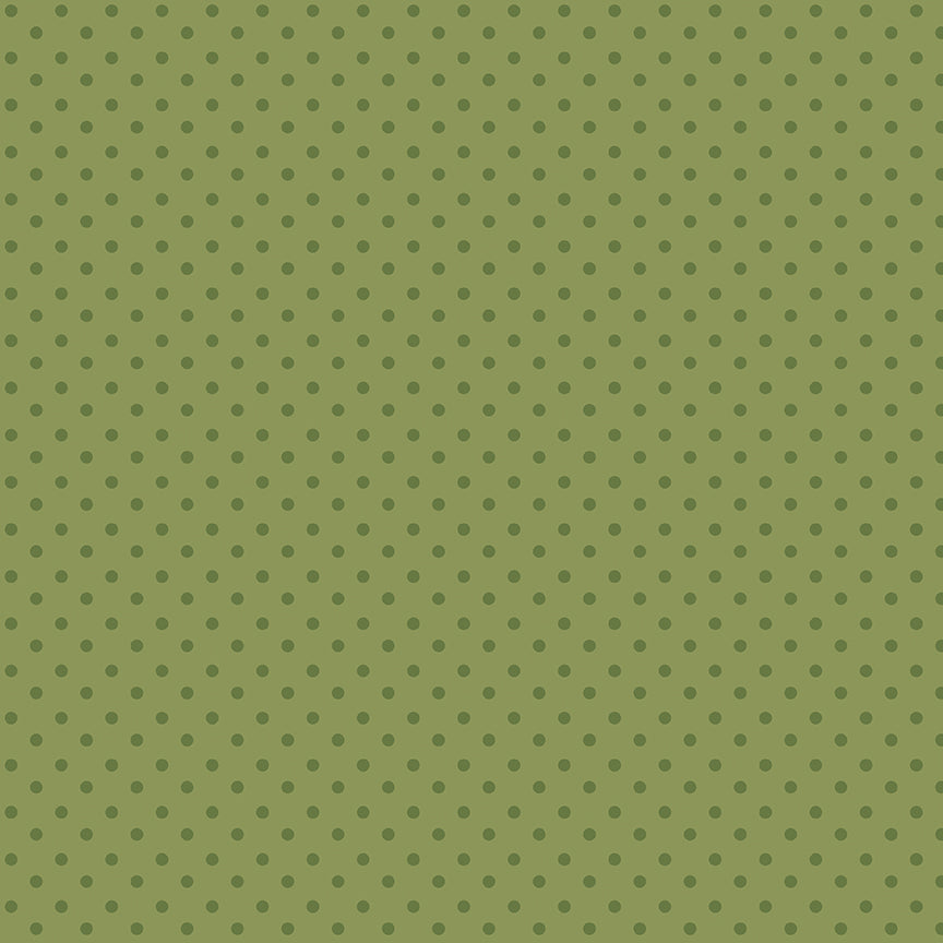 Green polka dot pattern on a green background