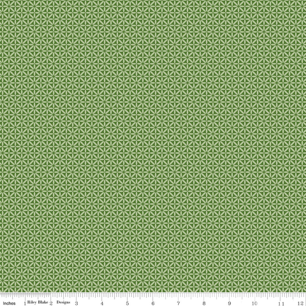 Fabric Riley Blake Green Geometric Front Porch by the Quarter Yard C17217-GREEN