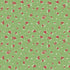 Pattern of red flowers on a green background