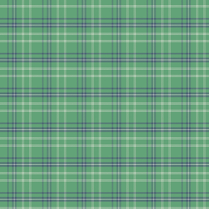 Fabric Riley Blake Green Plaid Happy Haven by the Quarter Yard C17625-GREEN