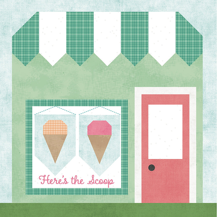 Fabric Riley Blake Here's The Scoop July 2026 Our Town Block of the Month Quilt Kit KTOT-47088
