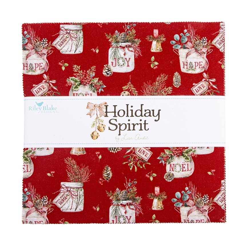 Fabric Riley Blake Holiday Spirit 42pc 10" Stacker 10-17460-42