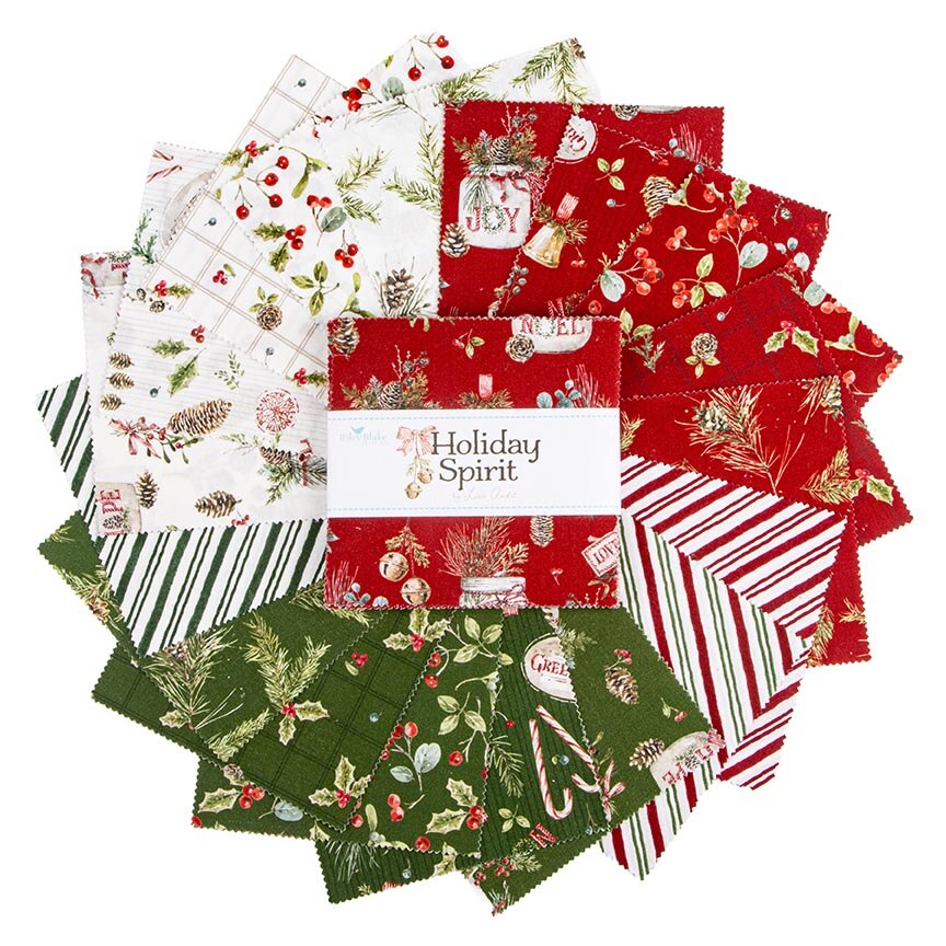 Fabric Riley Blake Holiday Spirit 42pc 5" Stacker 5-17460-42