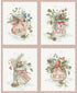 Four Christmas-themed mason jar designs with 'Hope', 'Joy', and 'Noel' text on a striped background.
