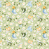 Pattern of sneakers and flowers on a green background