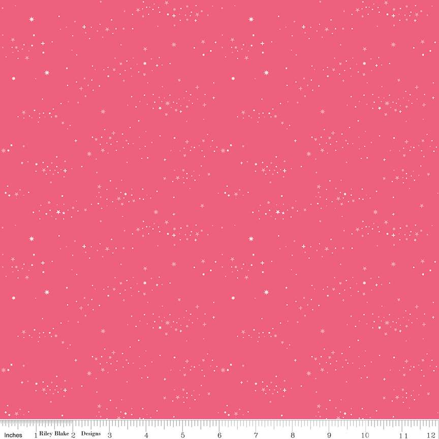 Fabric Riley Blake Hot Pink Starlight Essence by the Quarter Yard C16463-HOTPINK