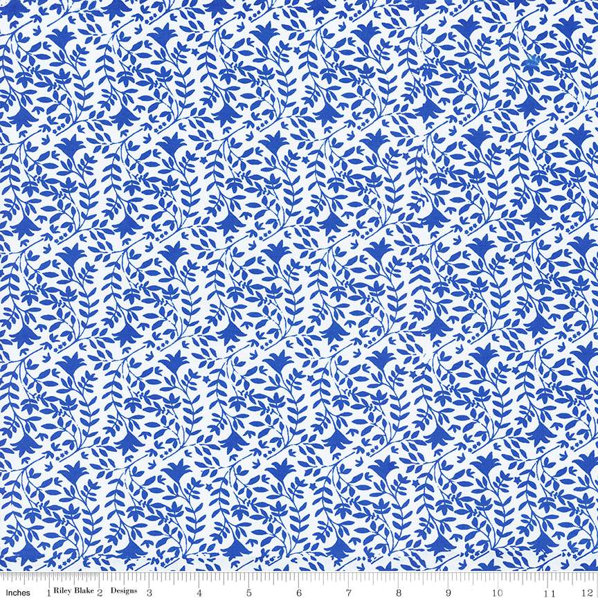 Fabric Riley Blake Lapis Vines Expressions Batiks Let Freedom Reign by the Quarter Yard BT23196-295