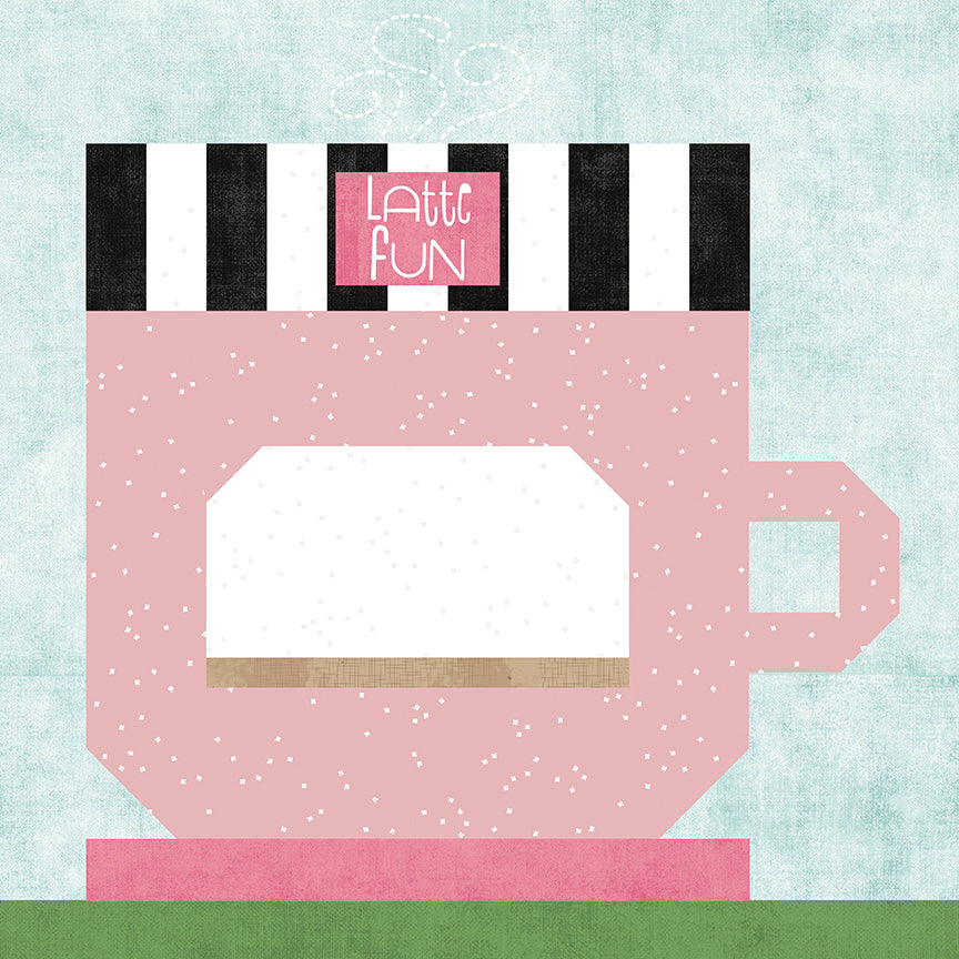 Fabric Riley Blake Latte Fun September 2026 Our Town Block of the Month Quilt Kit KTOT-47090