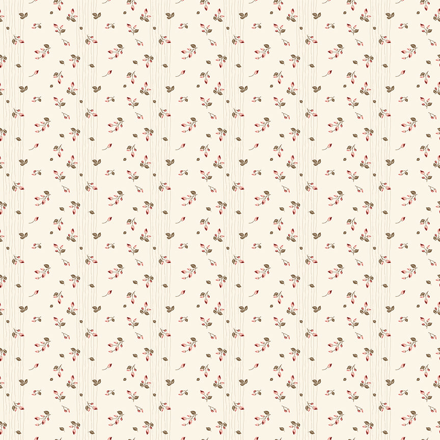 Fabric Riley Blake Latte Rosebuds Renew by the Quarter Yard C17285-LATTE