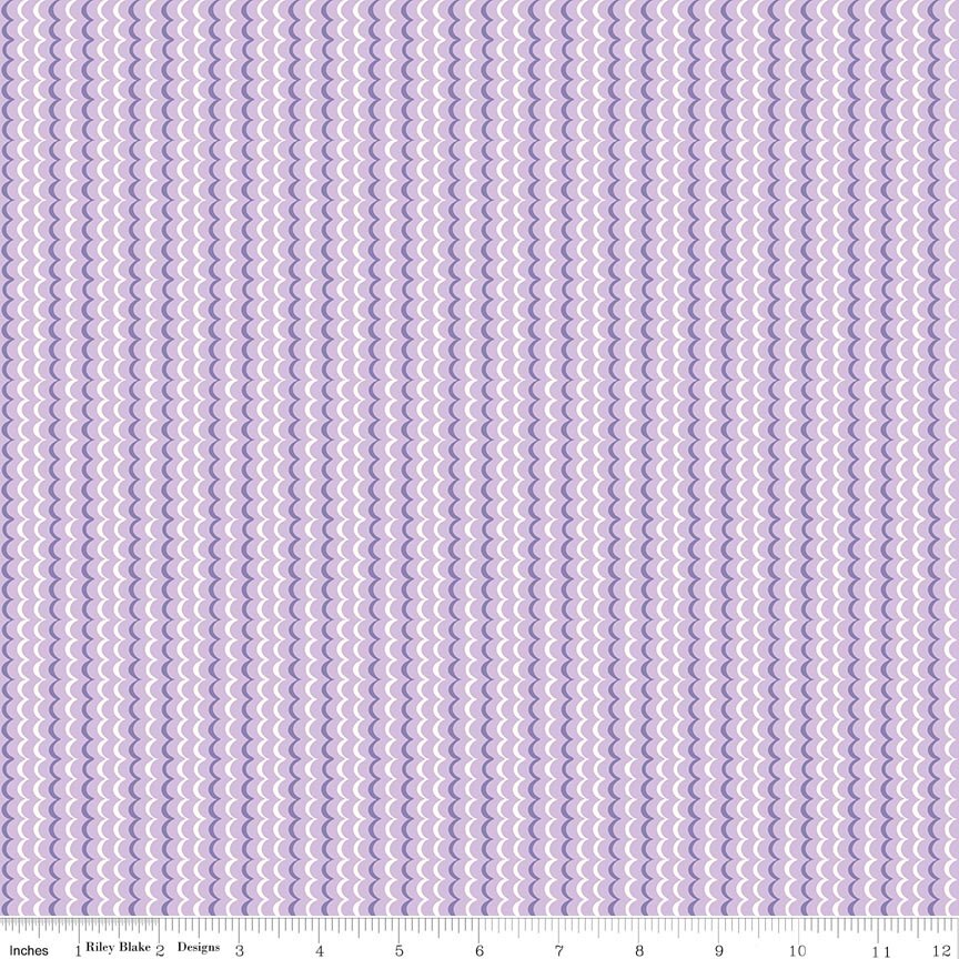Fabric Riley Blake Lavender Scallops Awakening by the Quarter Yard C17107-LAVENDER