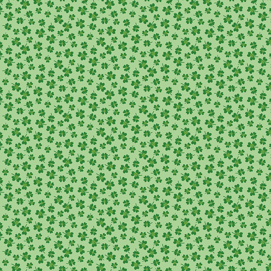 Fabric Riley Blake Light Green Shamrocks Seasonal Basics by the Quarter Yard C765-LTGREEN