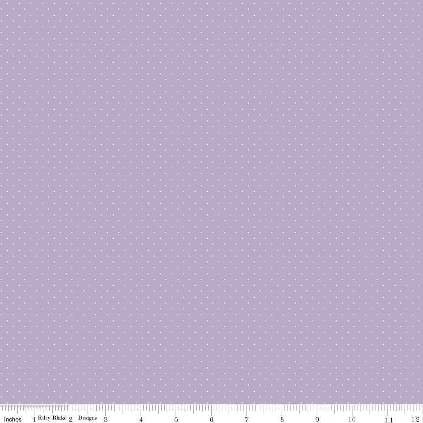 Fabric Riley Blake Lilac American Jane Pindots by the Quarter Yard C840-LILAC