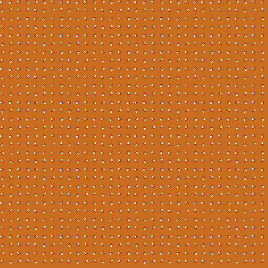 Amber background with small white dots