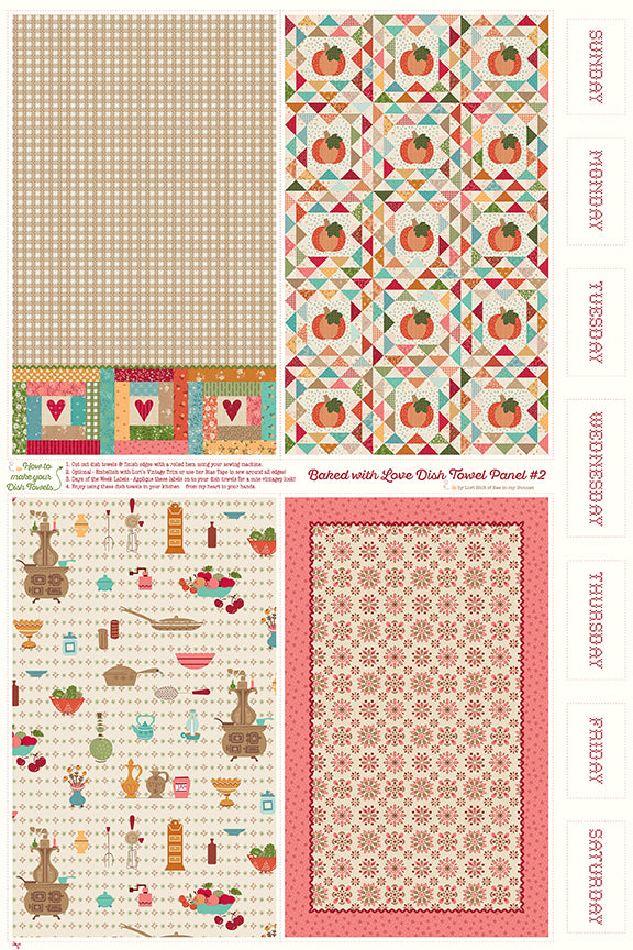 Collection of fabric panels with various patterns and designs.