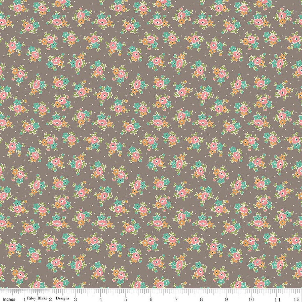 Fabric Riley Blake Lori Holt Rustic Bouquet Farmer's Daughter by the Quarter Yard C17177-RUSTIC