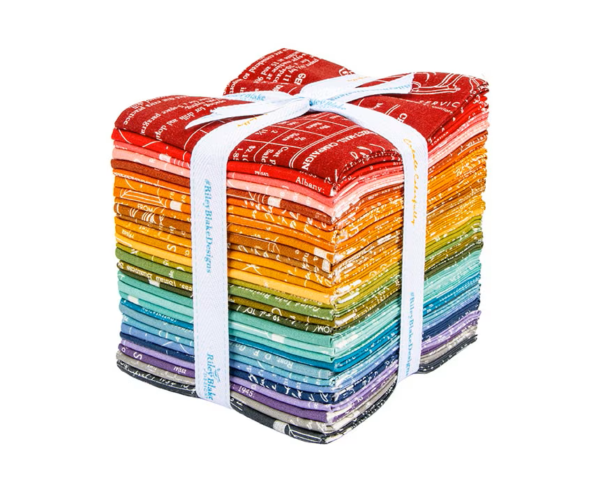 Fabric Riley Blake Lori Holt TYPE/ography Fat Quarter Bundle A FQ-16850A-30