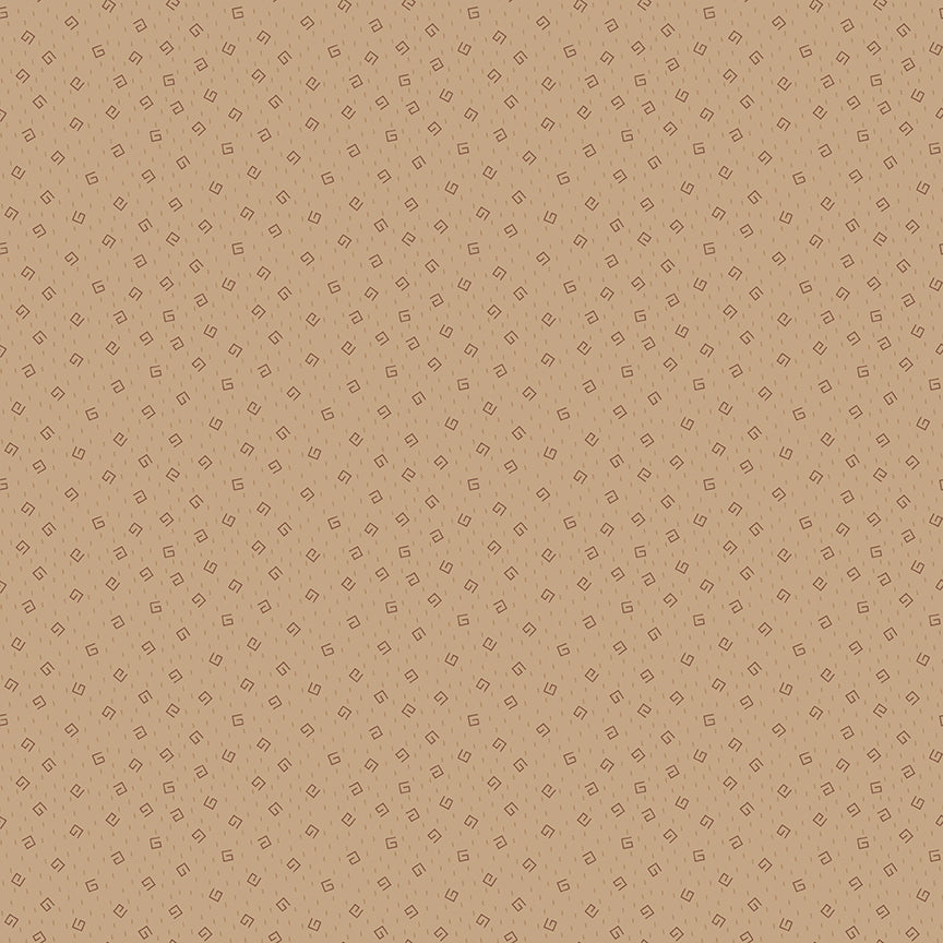 Brown patterned paper with small geometric shapes