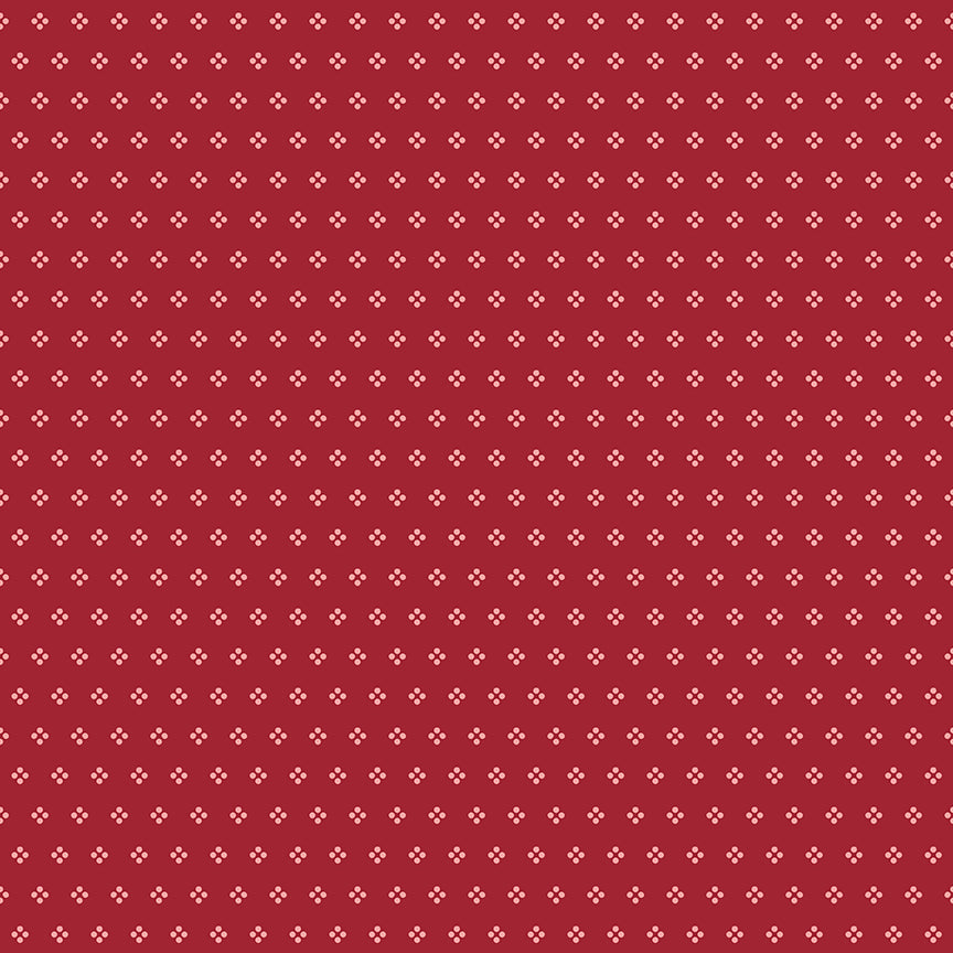 Fabric Riley Blake Lori Holt in Color Cherry Tart Eyelet Berry & Sage by the Quarter Yard C17387-CHERRYTART