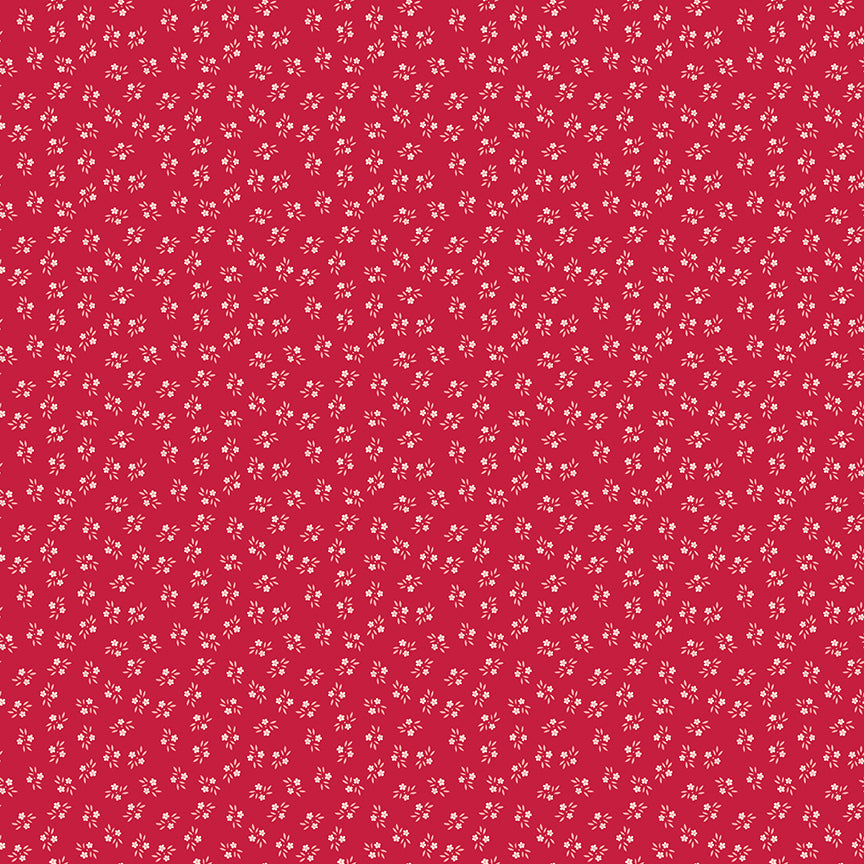 Fabric Riley Blake Lori Holt in Color Jazzberry Corsage Berry & Sage by the Quarter Yard C17386-JAZZBERRY