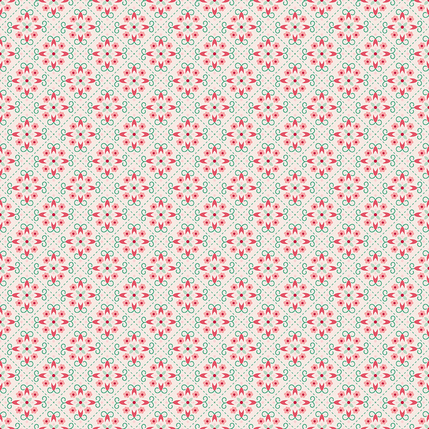 Fabric Riley Blake Lori Holt in Color Latte Wallpaper Berry & Sage by the Quarter Yard C17398-LATTE