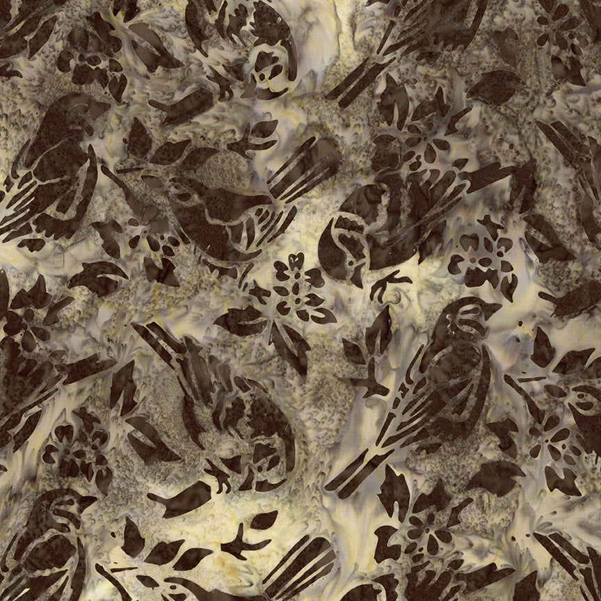 Fabric Riley Blake Magnetic Field Backyard Birds Expressions Batiks by the Quarter Yard BT23580-142