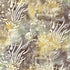 A repeating decorative pattern featuring white line-art illustrations of treasure chests, sea creatures, and coral-like shapes over a mottled background of beige, gray, and muted gold tones.
