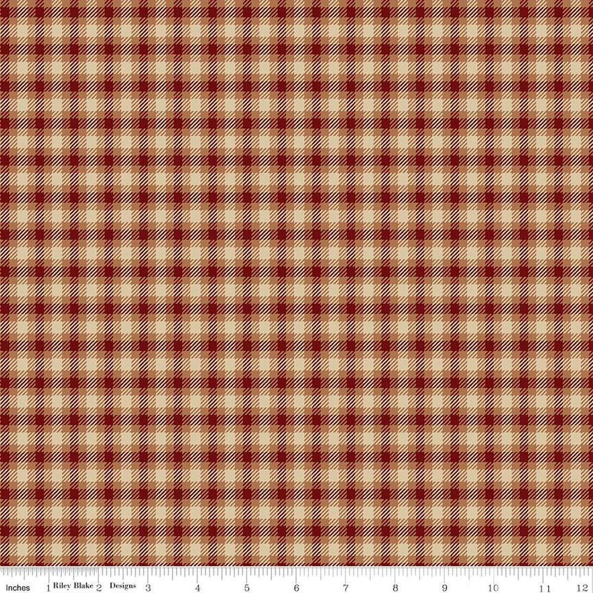 Fabric Riley Blake Mahogany Scout Plaid-Venture Club by the Quarter Yard C17042-MAHOGANY