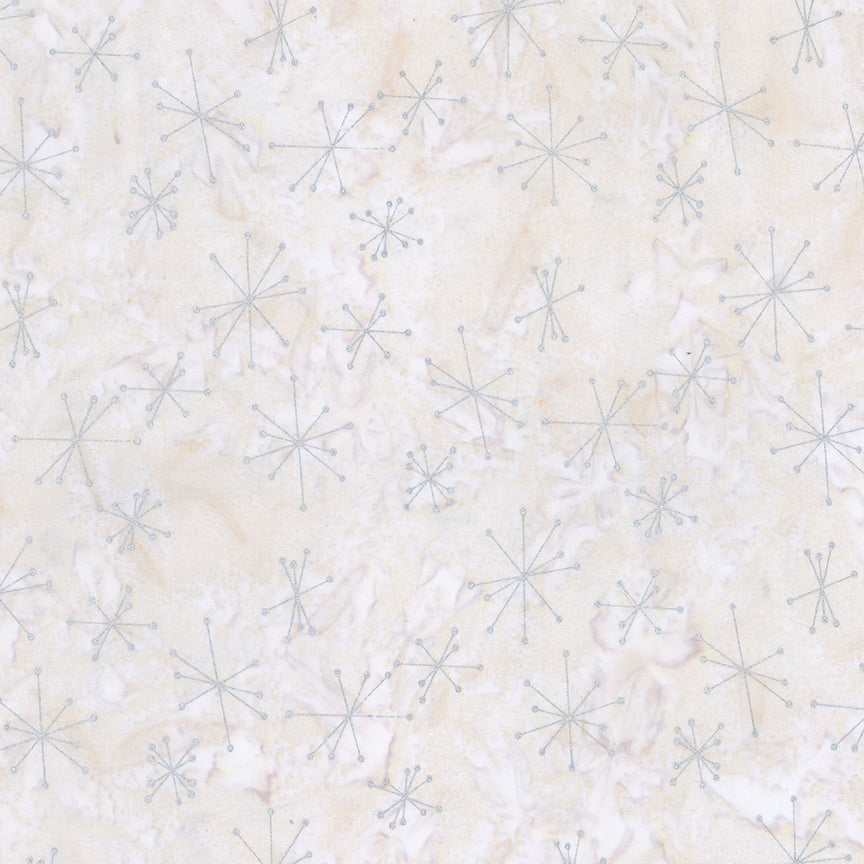 Fabric Riley Blake Metallic Cream Express Yourself! Holiday Sparkle Expressions Batiks by the Quarter Yard BTM23558-112