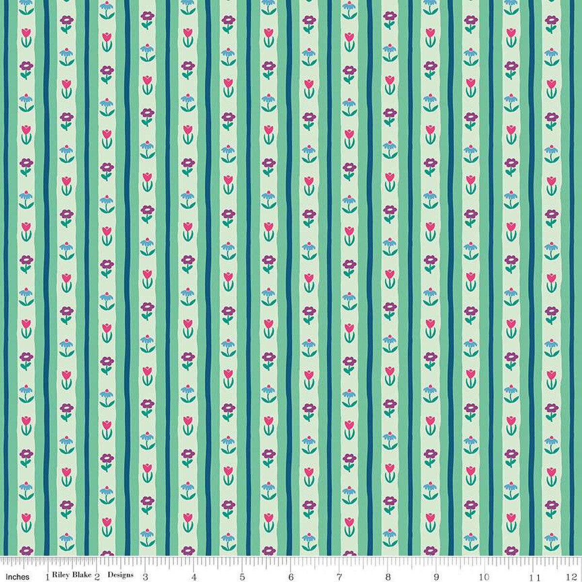 Fabric Riley Blake Mint Bavarian The Genesis of a Journey by the Quarter Yard C16934-MINT