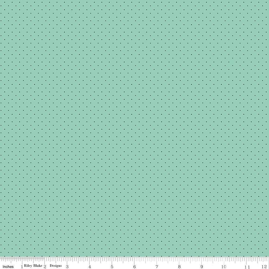 Fabric Riley Blake Mist American Jane Pindots by the Quarter Yard C840-MIST