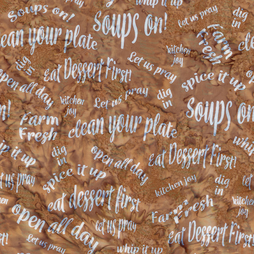 Fabric Riley Blake Mocha Me Crazy Farm to Table Expressions Batiks by the Quarter Yard BT23615-542