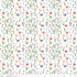 Pattern of flowers and bows on a white background with a ruler at the bottom.