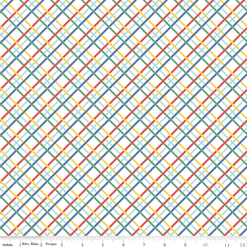 Colorful geometric pattern on a white background