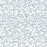 A seamless repeating pattern of delicate blue botanical stems and leaves on a clean white background.