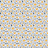 Pattern of white flowers with yellow centers on a blue background