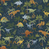 Fabric Riley Blake Navy Jungle Dinos Cretaceous Designer Flannel by the Quarter Yard F17505-NAVY