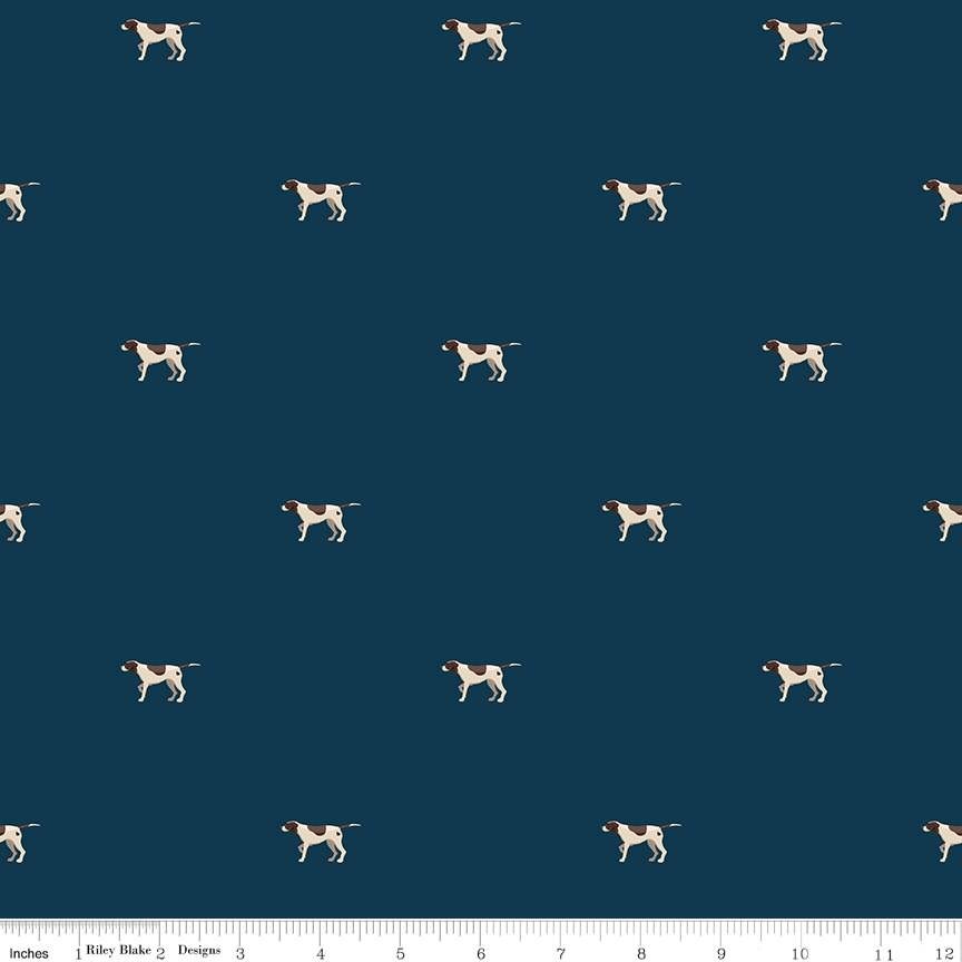Fabric Riley Blake Navy Pointers Plaid-Venture Club by the Quarter Yard C17044-NAVY