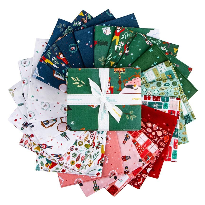 Fabric Riley Blake Nutcracker Tradition 22pc Fat Quarter Bundle FQ-17670-22