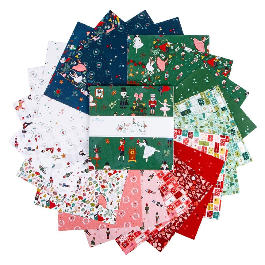 Fabric Riley Blake Nutcracker Tradition 42pc 10" Stacker 10-17670-42
