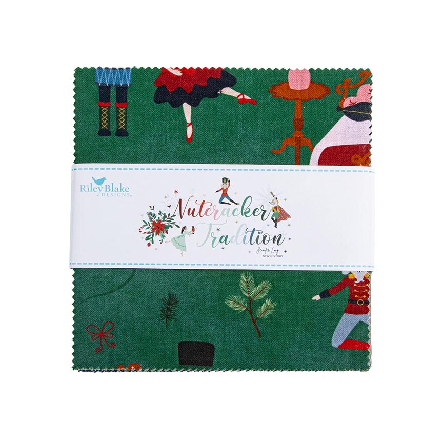 Fabric Riley Blake Nutcracker Tradition 42pc 5" Stacker 5-17670-42