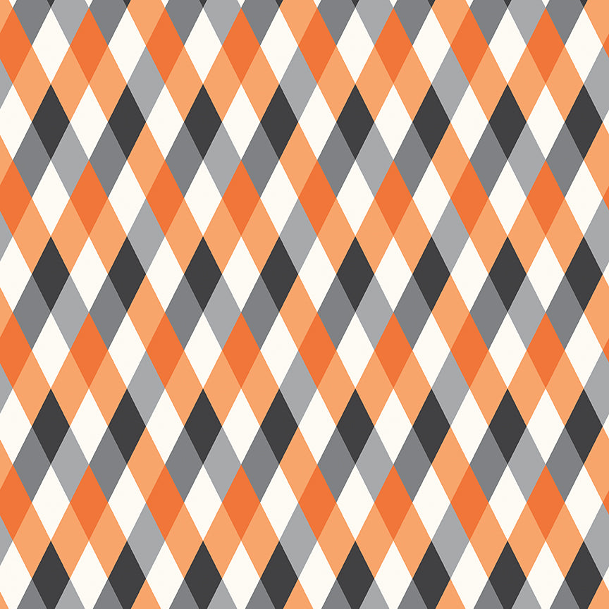 Fabric Riley Blake Orange Diamonds Frank and Friends by the Quarter Yard C17473-ORANGE